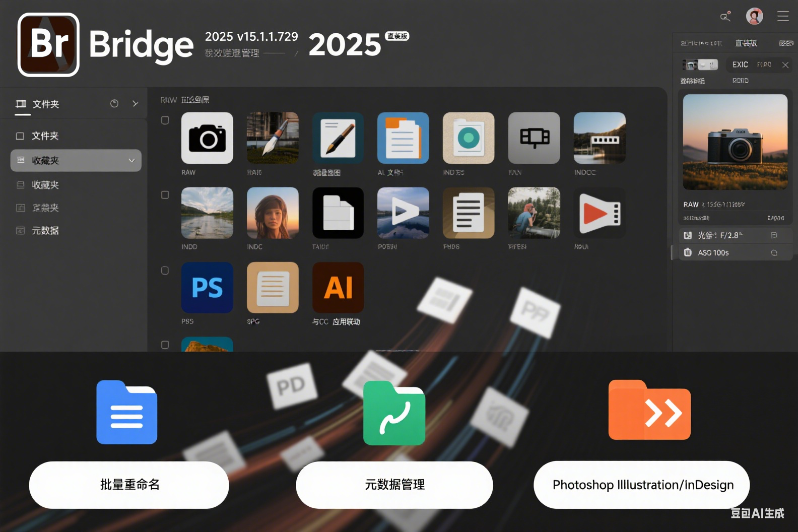 更新 Adobe Bridge 2025 v15.1.1.729 直装版,创意资源管理神器!