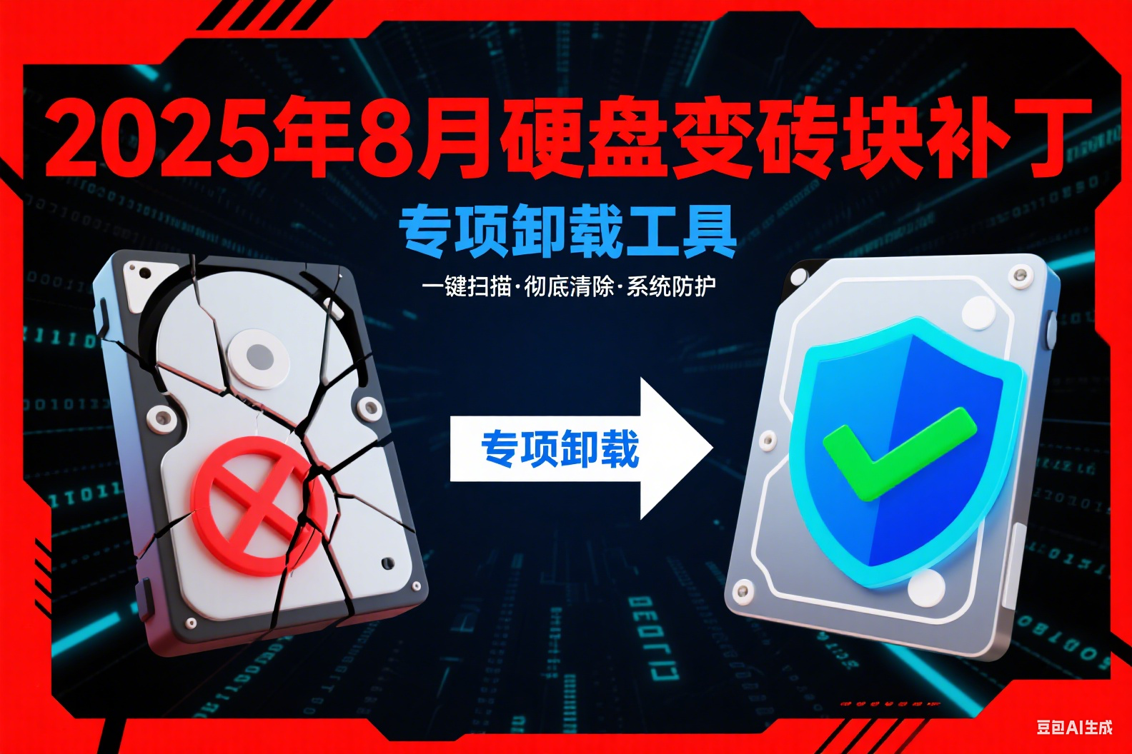2025年8月硬盘变砖块补丁专项卸载工具
