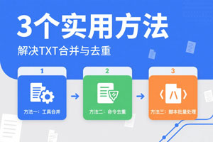 3个实用方法，解决TXT 合并与去重