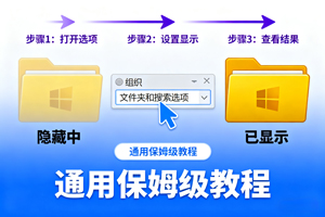 快速开启 Windows 隐藏文件夹,通用保姆级教程带你一步到位!
