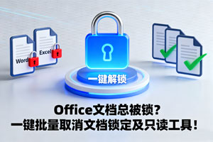 网上下载的 Office 文档总被锁？一键批量取消文档锁定及只读工具！