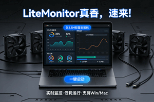 1.8M 电脑性能与网络监控工具，LiteMonitor 真香，速来！