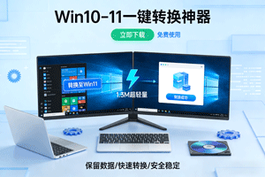 仅 1.3M！Win10 – 11 版本一键转换神器来袭