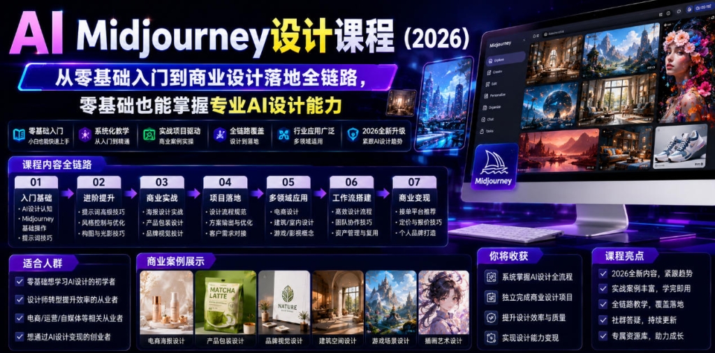 2026 AI Midjourney设计全套课